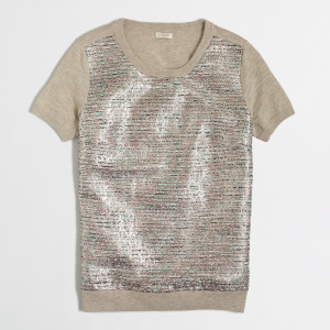 Jcrew metallic top