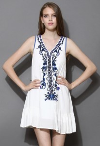 chicwish embroidered dress