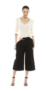 joe fresh black culottes