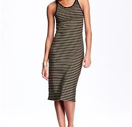 old navy striped olive midi dress