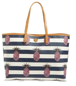 tory burch pineapple tote cropped