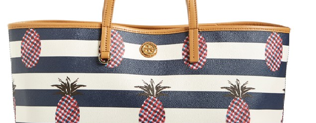 tory burch pineapple tote bag