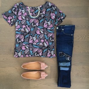 floral loft top outfit