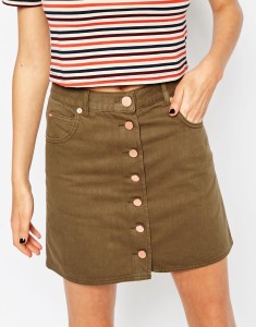 asos denim dolly a line skirt