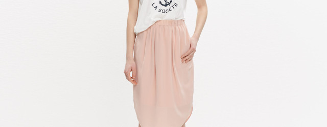 madewell silk skirt