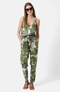 topshop palm leaf jumpsuit