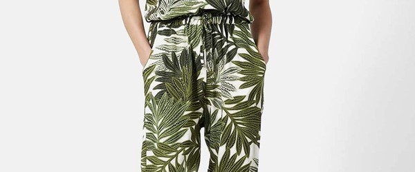 topshop palm leaf jumpsuit