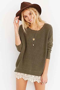 pins and needles lace trim sweater