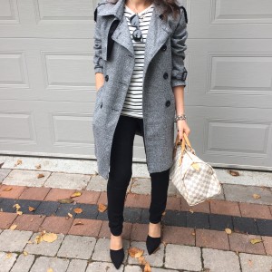 chicwish grey trench oufit