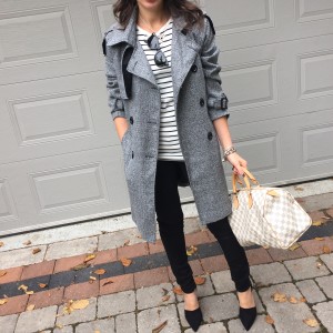 chicwish grey trench oufit