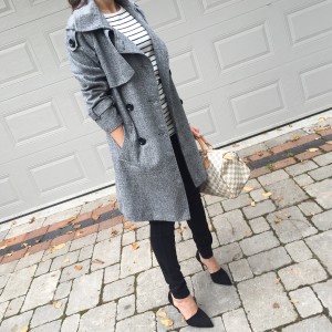 chicwish grey trench oufit