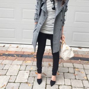 chicwish grey trench oufit