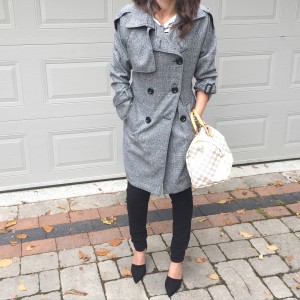 chicwish grey trench oufit