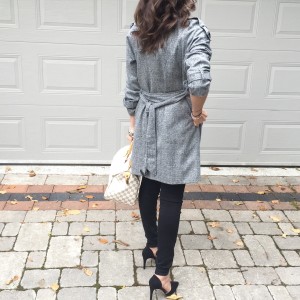 chicwish grey trench oufit