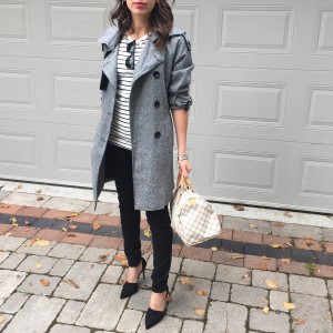 chicwish grey trench oufit