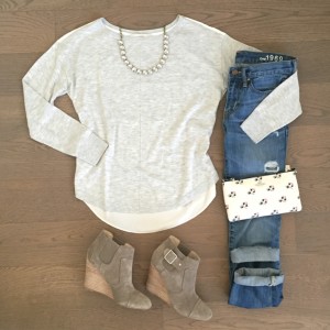 loft sweater sole society wedges outfit