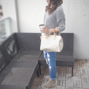 Chic wish grey sweater outfit