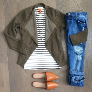 Old Navy mules striped tank outfit