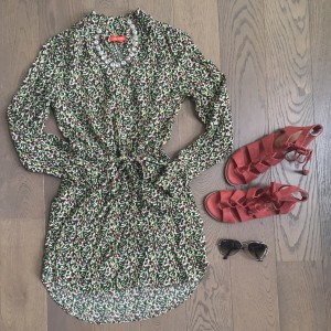 Joe fresh floral dress outfit