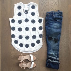 hm polka dot top outfit